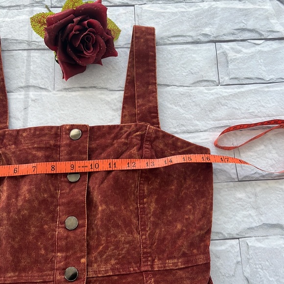 Aeropostal buttoned front  corduroy overall dress size small - Picture 13 of 16
